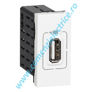 PRIZA USB 5V 750 MA 1 MODUL ALB LEGRAND MOSAIC