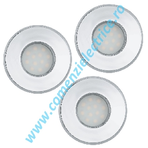 Set 3 spoturi incastrate baie Igoa 93219 crome LED GU10 3x5W 1200LM