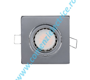 SPOT CU LED PATRAT 5.5W E14/E27 2700K 93/93X117X70 CROM IP40