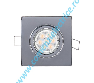 SPOT CU LED PATRAT 6W E14/E27 2700K 93/93X117X70 CROM IP40