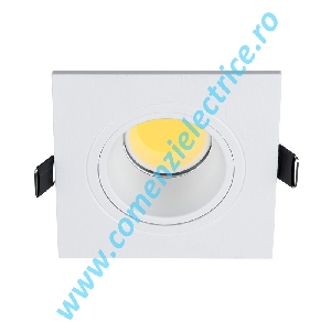 SPOT CU LED PATRAT 7W E14/E27 2700K 93X122X73 ALB IP40