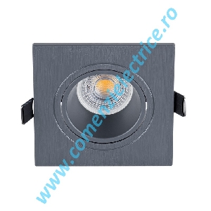 SPOT CU LED PATRAT 7W E14/E27 4000K 93X109X73 GRAFIT IP40