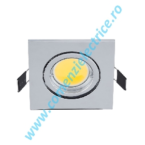 SPOT CU LED PATRAT 7W GU10 4000K 93/93X100X70 CROM IP40