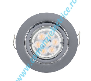 SPOT CU LED ROTUND 6W E14/E27 4000K 93X117X70 NICHEL SATINAT IP40