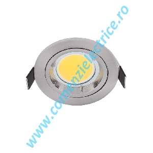 SPOT CU LED ROTUND 7W GU10 4000K 90X95X73 NICHEL SATINAT IP40