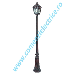 Stalp de gradina Pompeii 1574BR maro E27 1x60W