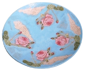 Platou Decoupage Rose