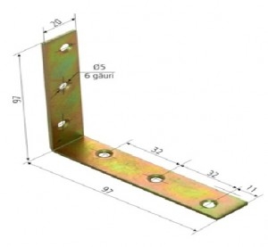 COLTAR PENTRU MOBILA 7017-9707ZG / D[MM]: 97X97X20X3