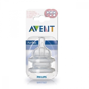 Set 2 tetine Airflex cu orificiu variabil Avent Philips,