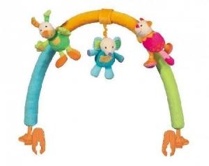 Arc cu jucarie vibratoare Elefantel Brevi Soft Toys,