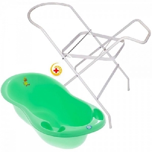 Cadita piscot 102 cm cu suport Tega Baby, Verde