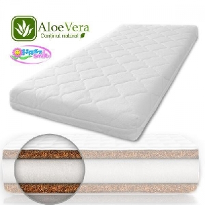 Saltea Cocos Aloe Vera 120 x 60 cm First Smile,