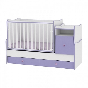 Mobilier transformabil din lemn Trend Plus Lorelli, White / Violet