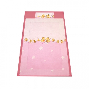 Set lenjerie de pat 3 piese Lorelli, Bees Pink