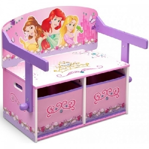 Mobilier 2 in 1 pentru depozitare jucarii Disney Delta Children, Princess