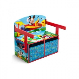 Mobilier 2 in 1 pentru depozitare jucarii Disney Delta Children, Mickey Mouse