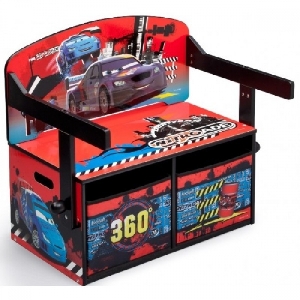 Mobilier 2 in 1 pentru depozitare jucarii Disney Delta Children, Lightning McQueen