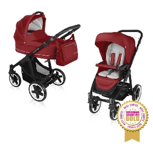 Carucior multifunctional 2 in 1 Lupo Comfort Baby Design, Dark Red