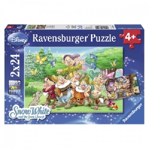 Puzzle Cei 7 Pitici 2 x 24 Piese Ravensburger,