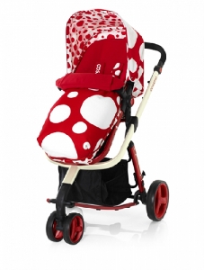 Carucior sistem 2 in 1 Giggle Cosatto, Red Bubbles