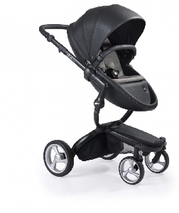 Carucior 2 in 1 Xari din piele ecologica Mima, Black