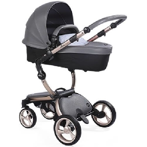 Carucior 2 in 1 Xari din piele ecologica Mima, Cool Grey