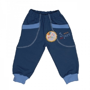 Pantalon model 8 cu manseta B19 Bleumarin Pifou, 3 ani