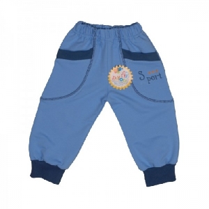 Pantalon model 8 cu manseta A01 Bleu Pifou, 3 ani