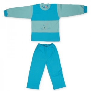 Costum 18-24 luni model 21 bumbac Pifou, B13 Turquoise