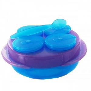 Set hranire travel BabySnack dBb Remond, Violet cu Bleu