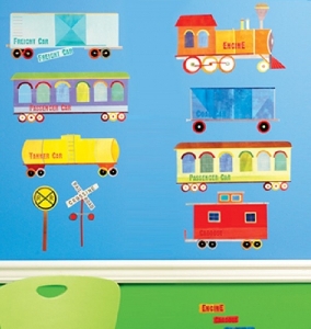 Sticker Decorativ pentru camere copii Train Ride Wallies,