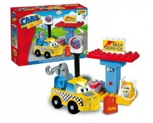 Set constructie Unico Plus Cars for Kidz Masina tractare Androni Giocattoli,