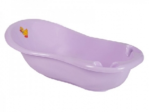 Cadita de baie cu termometru 100 cm MyKids, Duck Violet