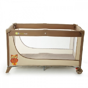 Patut pliabil cu 1 nivel Joy 120 x 60 cm KinderKraft, Brown