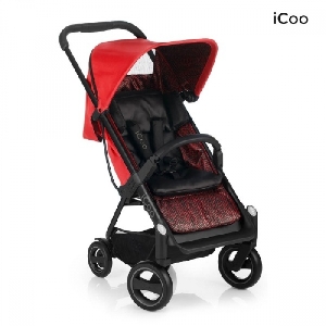 Set Carucior Acrobat Shop n Drive Icoo, Fishbone Red