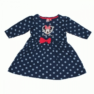 Rochie Minnie Mouse bleumarin cu buline Disney, 7 ani (122 cm)