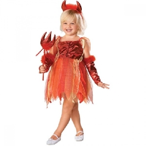 Costum de carnaval Demonita Rubies, M (5-7 ani/max 132 cm)