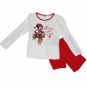 Pijama Minnie 8394 alb Disney, 8 ani (128 cm)