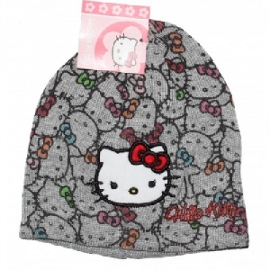 Caciula tricotata Hello Kitty gri Disney, 54 cm (8-11 ani)