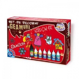 Set de decorat geamuri - Craciun D-Toys,