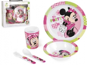 Set pentru masa melamina Lulabi, Minnie Mouse