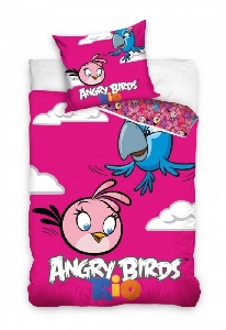 Lenjerie de pat Rio Angry Birds 140 x 200 cm Disney,