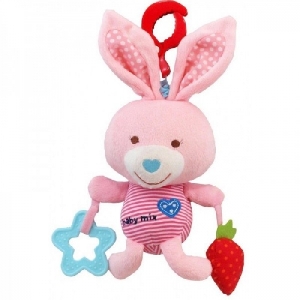 Jucarie muzicala din plus Baby Mix, Pink Rabbit