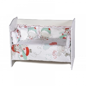 Set lenjerie 5 piese 120 x 60 cm Ilbambino, Baby Sky