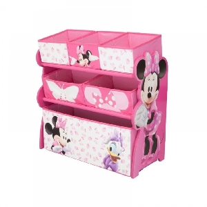 Organizator jucarii cu cadru din lemn Disney Delta Children, Minnie Mouse