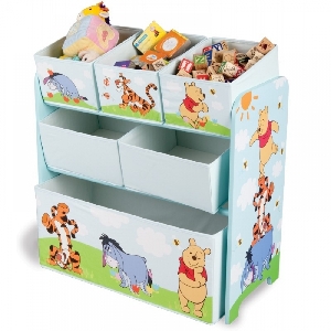 Organizator jucarii cu cadru din lemn Disney Delta Children, Winnie the Pooh