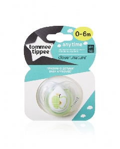 Suzeta Ortodontica Anytime 0-6 Luni Tommee Tippee, Verde