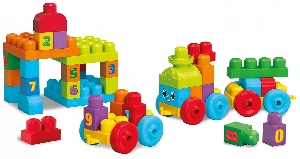 Trenulet cu numere Mega Bloks Fisher Price,