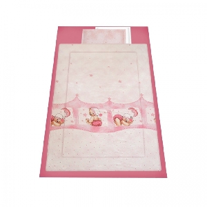 Set lenjerie de pat 4 piese Lorelli, Sleepy Hat Pink