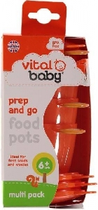 4 recipiente de stocare Vital Baby, Portocaliu